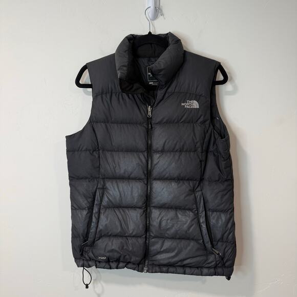 The North Face Women's Nuptse Puffer Vest 700 Down Fill Black Medium Full Zip - Picture 1 of 7